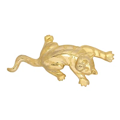 Gold Trip Women's Vintage Gold Cat Brooch