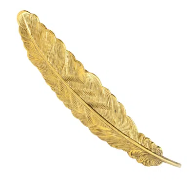 Gold Trip Women's Vintage Gold Feather Brooch