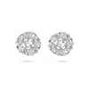 Gold Trip Women's Vintage Silver Swarovski Flower Clip-on Earrings In Metallic