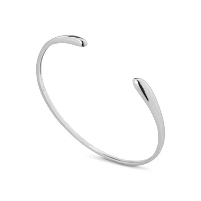 Gold Trip Women's Water Drop Bangle In Silver In Metallic
