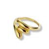 Gold Trip Women's Water Drop Ring - Gold In Gold