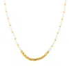 Gold Trip Women's White / Gold Moonstone Nugget Beaded Necklace In Gold