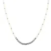 Gold Trip Women's White / Silver Moonstone Nugget Beaded Necklace In Silver