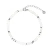 Gold Trip Women's White / Silver Moonstone Spacer Beaded Bracelet In Silver
