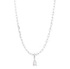 Gold Trip Women's White / Silver October Birthstone Necklace In Silver In Neutral