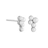 Gold Trip Women's White / Silver Pearl Cluster Earrings In Silver In Gray