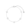 Gold Trip Women's White / Silver Pearl Satellite Bracelet In Silver In Metallic