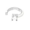 Gold Trip Women's White / Silver White Enamel Ear Cuff In Silver In White