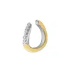 Gold Trip Women's Yellow / Orange / White Yellow Enamel Wave Ear Cuff In Silver