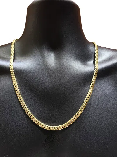 Pre-owned Goldbar Jewelers Real 14k Solid Yellow Gold Necklace Miami Cuban Chain 6mm 26" Inch Unisex Chain