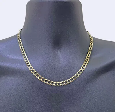 Pre-owned Goldbar Jewelers Real 14k Yellow Gold Necklace Cuban Curb Link Chain 20'' Inches 7mm Unisex