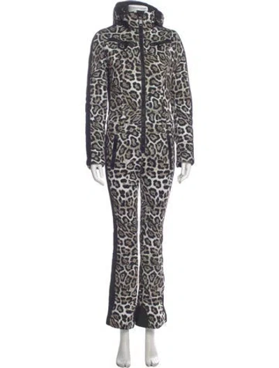 Pre-owned Goldbergh Animal Print Crew Neck Jumpsuit In Multi
