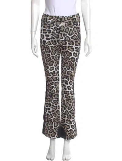 Pre-owned Goldbergh Animal Print Wide Leg Pants In Neutral