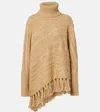 Goldbergh Asymmetric Turtleneck Wool-blend Sweater In Gold