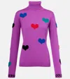 Goldbergh Bacio Appliqués Turtleneck Sweater In Purple
