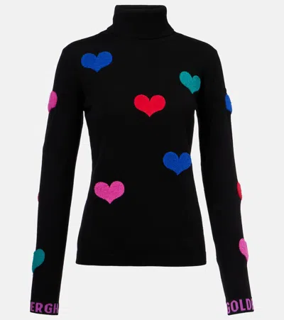 Goldbergh Bacio Embellished Turtleneck Sweater In Black