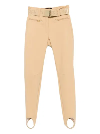 GOLDBERGH GOLDBERGH BEIGE BELTED ZIPPED TROUSERS