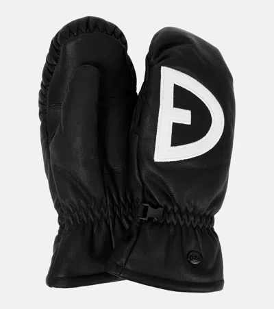 Goldbergh Bello Leather Ski Mittens In Black