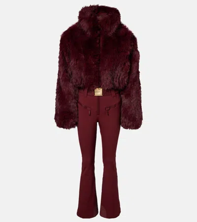 Goldbergh Belted Snowsuit In Burgundy