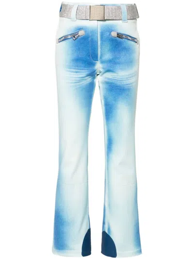 Goldbergh Blanchi Denim-print Ski Pants In Blau