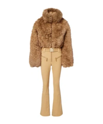Goldbergh Celessa Lace-up Onesie Ski Suit In Brown