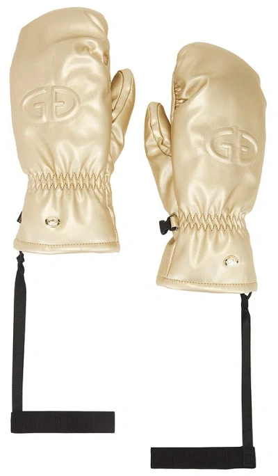 Goldbergh Charmer Mittens In Metallic Gold