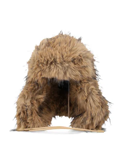 Goldbergh Cher Aviator Faux Fur Hat With Earflaps In Green