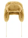 Goldbergh Cher Fluffy Aviator Hats Beige In Gold