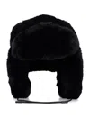 Goldbergh Goldberg Cher Fluffy Aviator Hat In Black