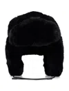 Goldbergh Goldberg Cher Fluffy Aviator Hat In Black