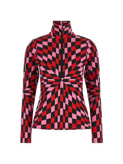 Goldbergh Printed High-neck Long-sleeve Ski Jersey In Multi
