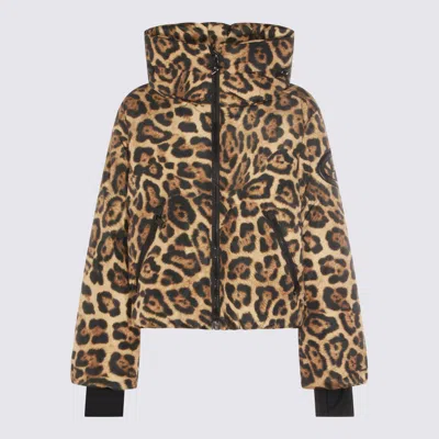 Goldbergh Pantera Leopard-print Hooded Padded Recycled Down Ski Jacket In Animal Print
