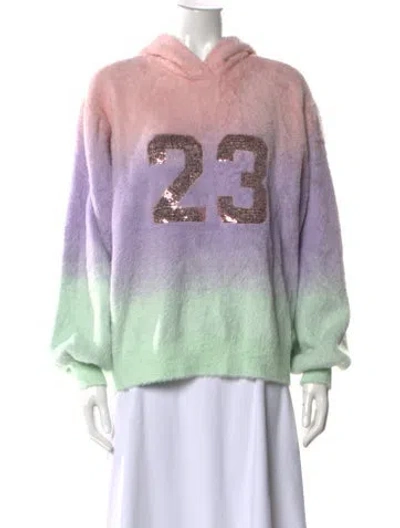 Pre-owned Goldbergh Colorblock Pattern Crew Neck Hoodie In Pink