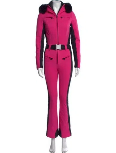 Pre-owned Goldbergh Colorblock Pattern Crew Neck Ski Suit In Pink
