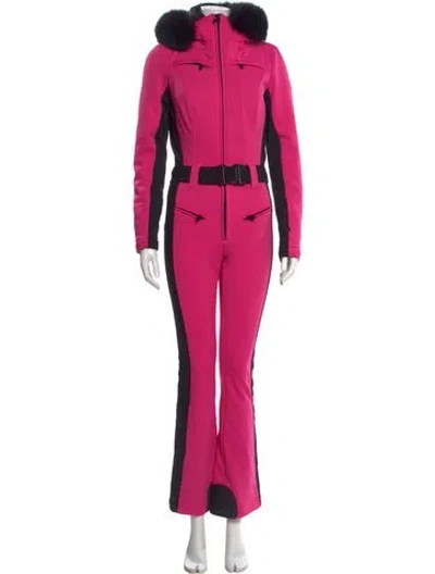 Pre-owned Goldbergh Colorblock Pattern Crew Neck Ski Suit In Pink
