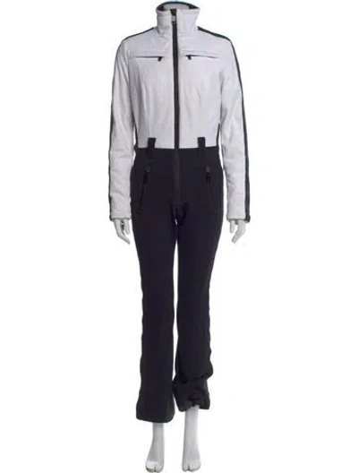 Pre-owned Goldbergh Colorblock Pattern Mock Neck Ski Suit In Black