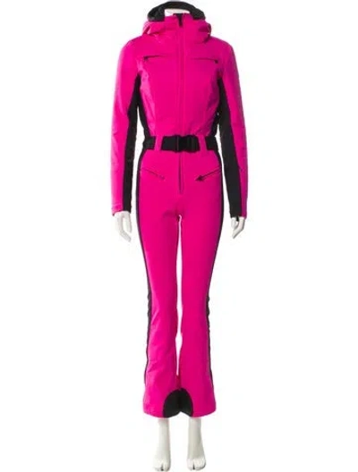 Pre-owned Goldbergh Colorblock Pattern Turtleneck Jumpsuit In Pink