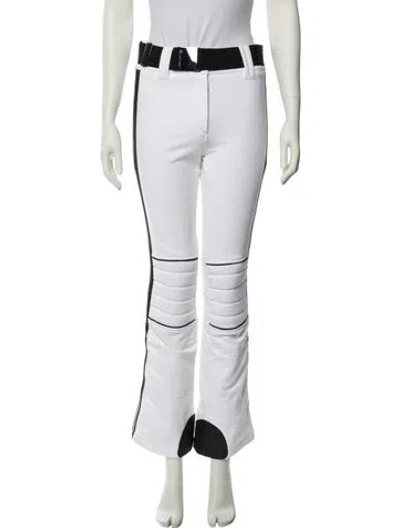 Pre-owned Goldbergh Colorblock Pattern Wide Leg Pants In White