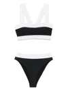 Goldbergh Contrasting-trim Bikini Set In Black