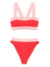 Goldbergh Contrasting-trim Bikini Set In Pink