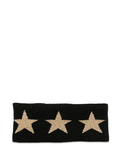 Goldbergh Cosmic Star-intarsia Headband In Black