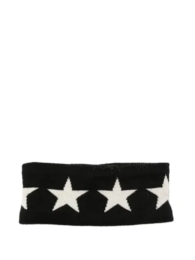 Goldbergh Cosmic Star-intarsia Headband In Black