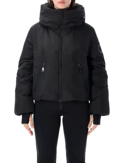 Goldbergh Cropped Puffer Jacket With Hood In Black