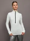 Goldbergh Serena Half-zip Thermal Base-layer Top In Cream