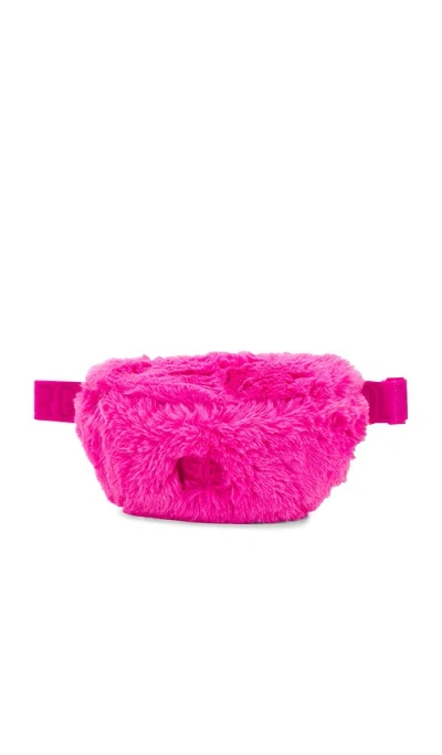 Goldbergh Doux Fanny Pack With Imi Fur In Pink