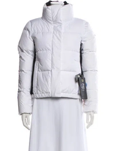 Pre-owned Goldbergh Down Bomber Jacket In White