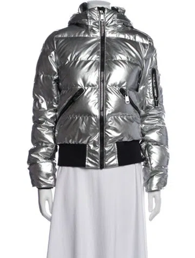 Pre-owned Goldbergh Down Jacket In Metallic/silver