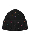 Goldbergh Dream Beanie With Multicolor Crystals In Black