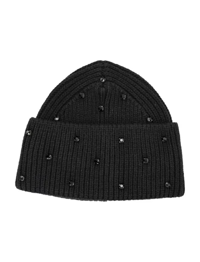 Goldbergh Dream Beanie With Multicolor Crystals In Black