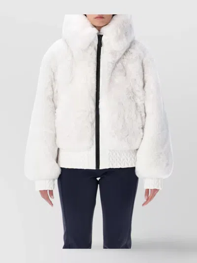 Goldbergh Eco Fur Hooded Jacket Pockets In White